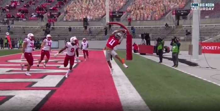 Ohio State Freshman Wr Jaxon Smith Njigba Makes Unreal Catch The Spun