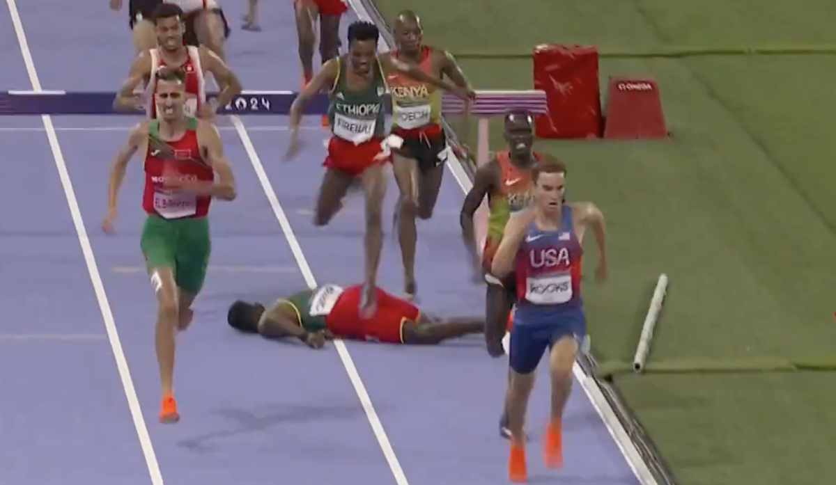 Olympic Runner Lamecha Girma Stretchered Off After Terrifying Fall