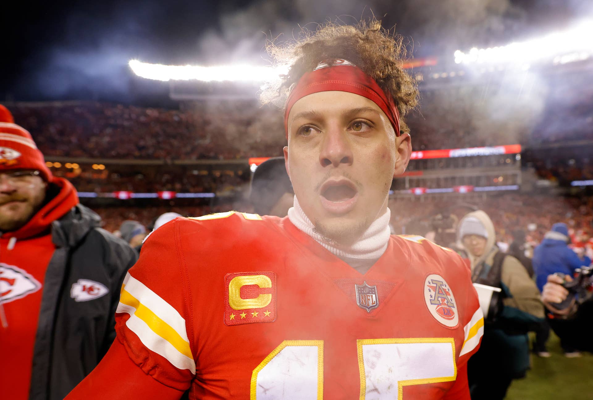 Chiefs quarterback Patrick Mahomes after the game.