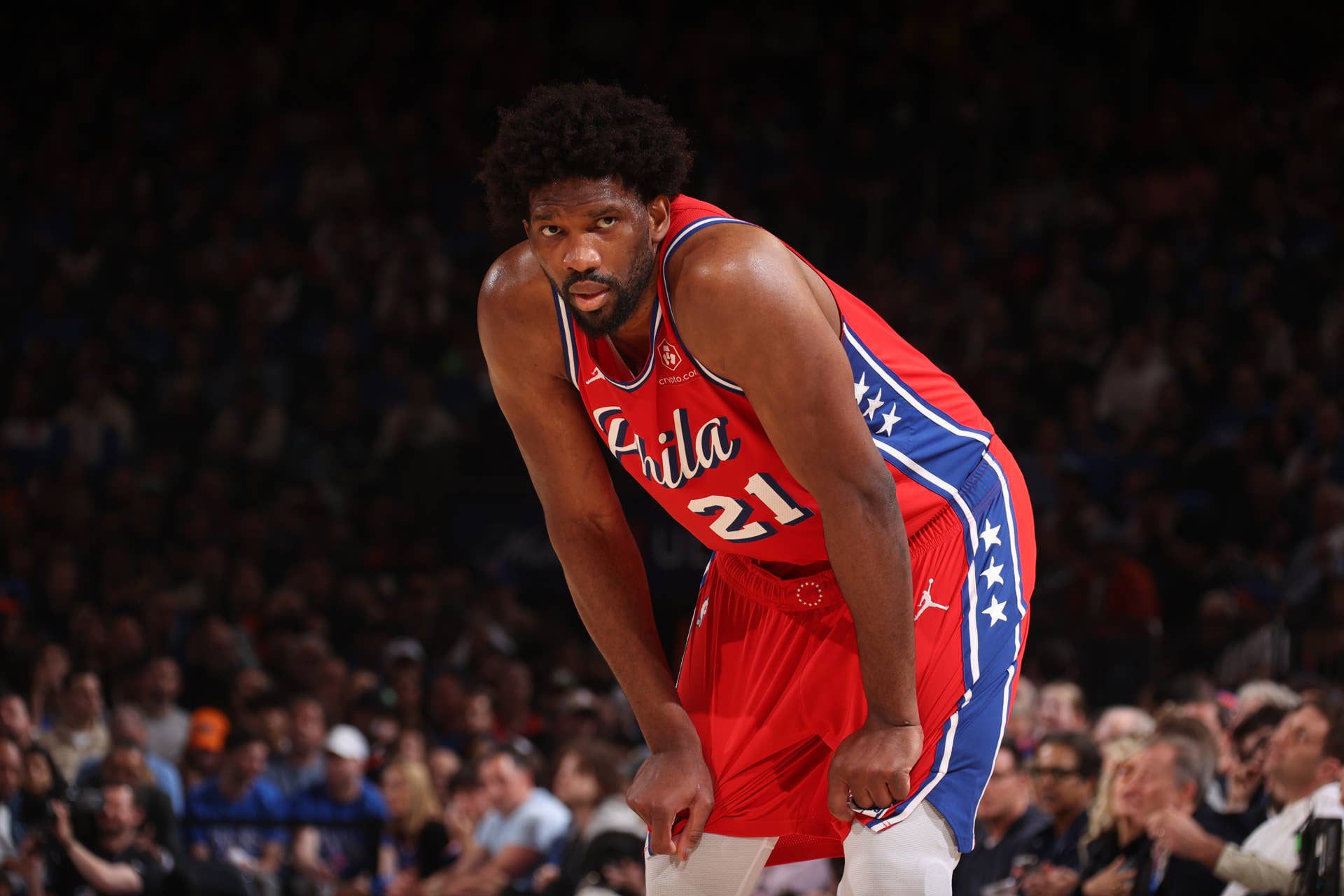 Joel Embiid vs Knicks playoffs Game 1
