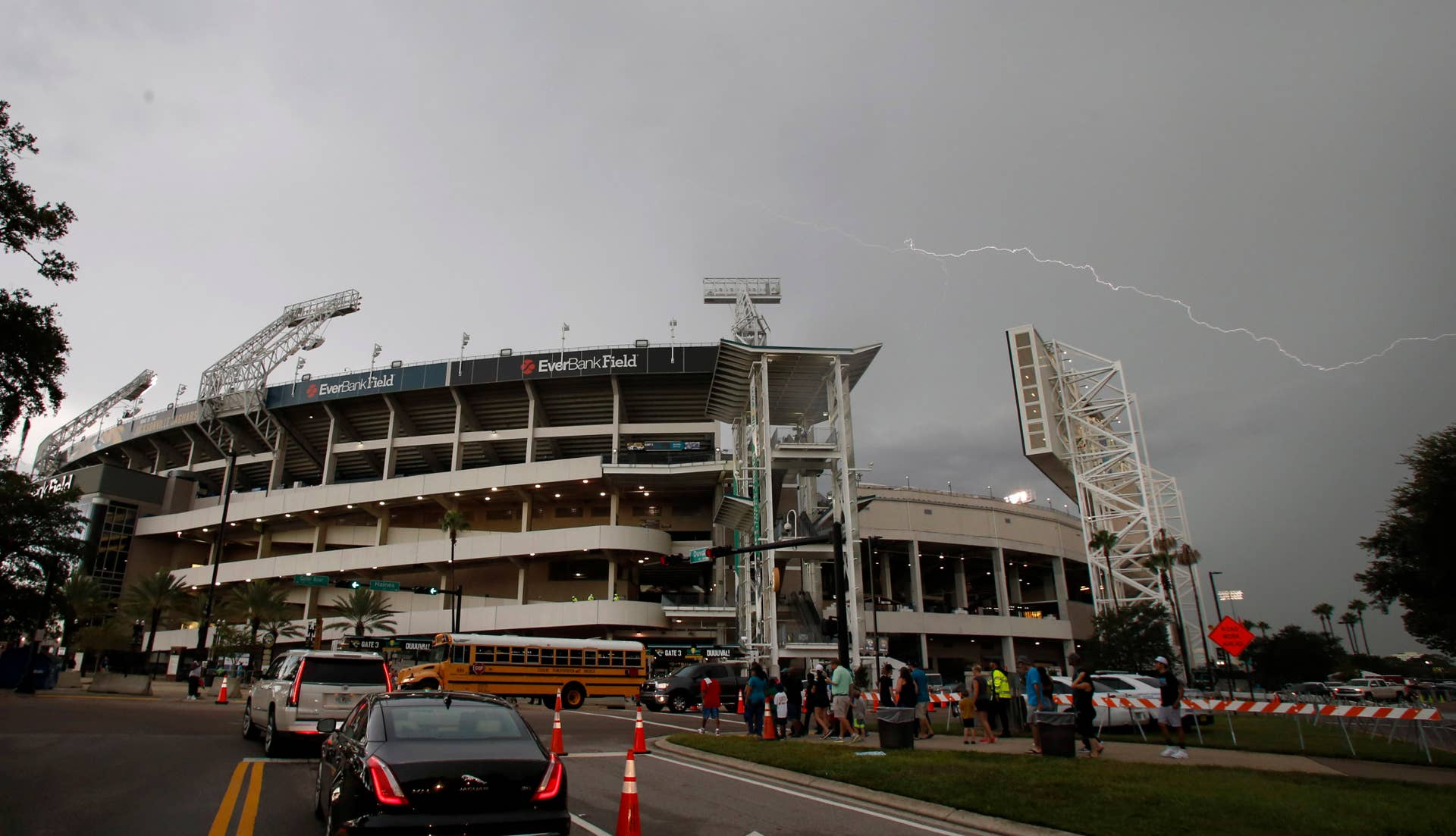 NFL lightning storm.