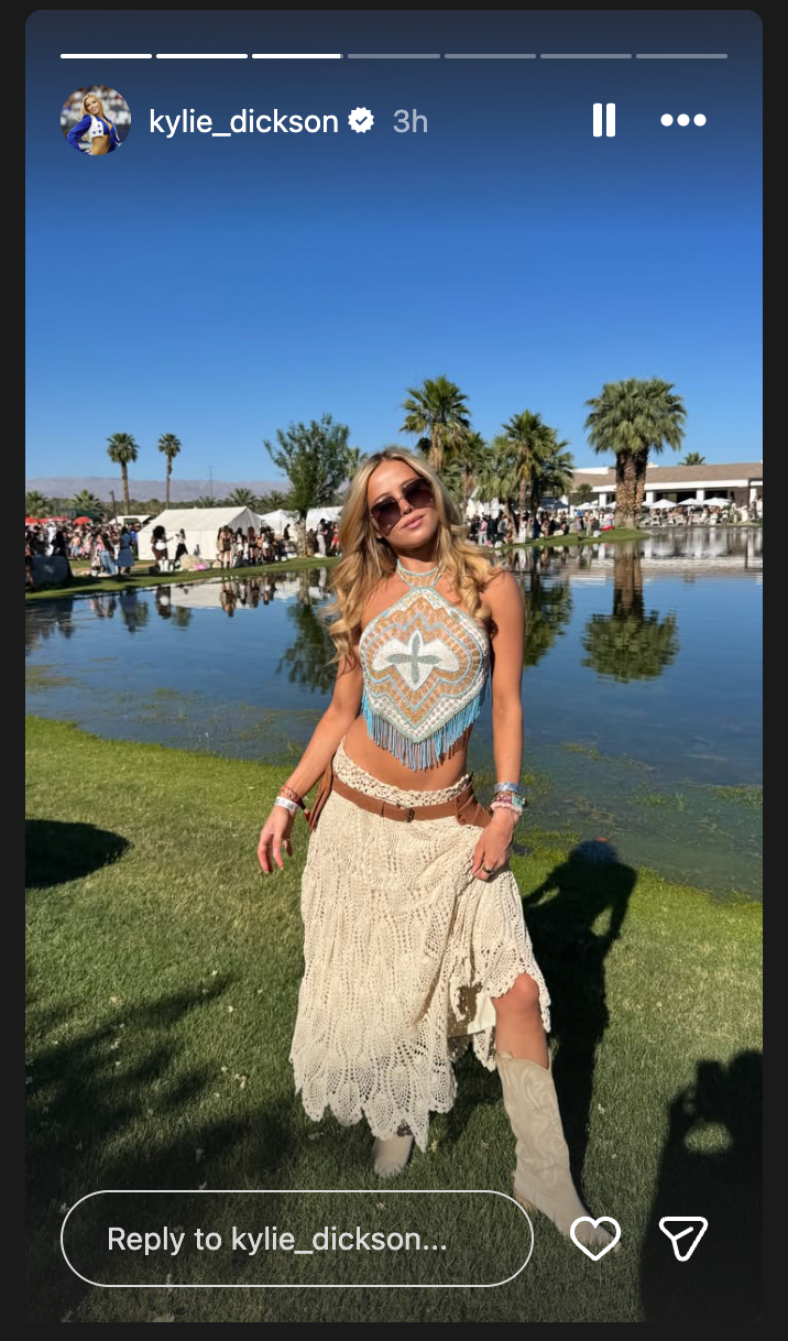 Dallas Cowboys Cheerleader Goes Viral For Her Outfit At Coachella - The Spun