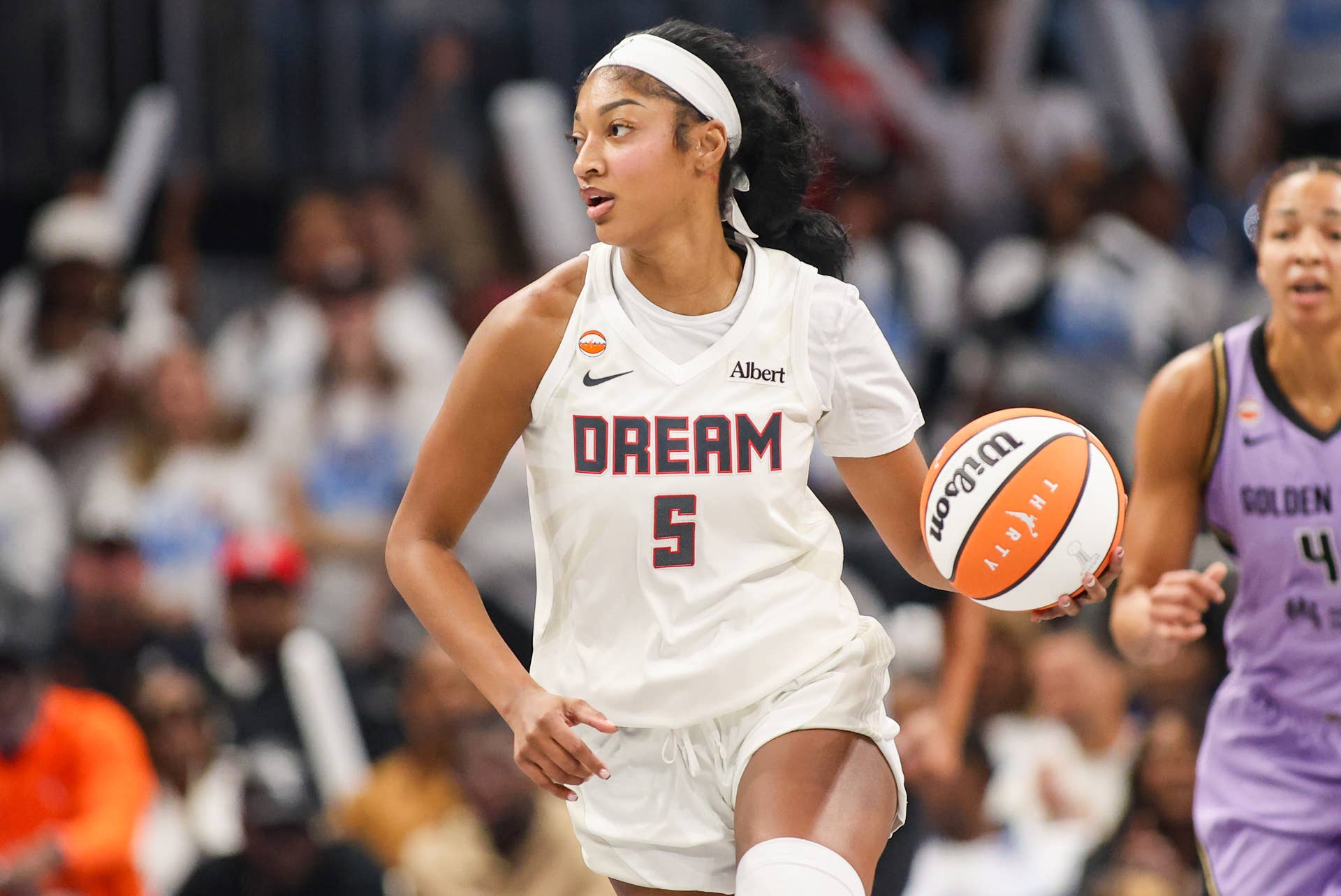 Atlanta Dream forward Angel Reese.