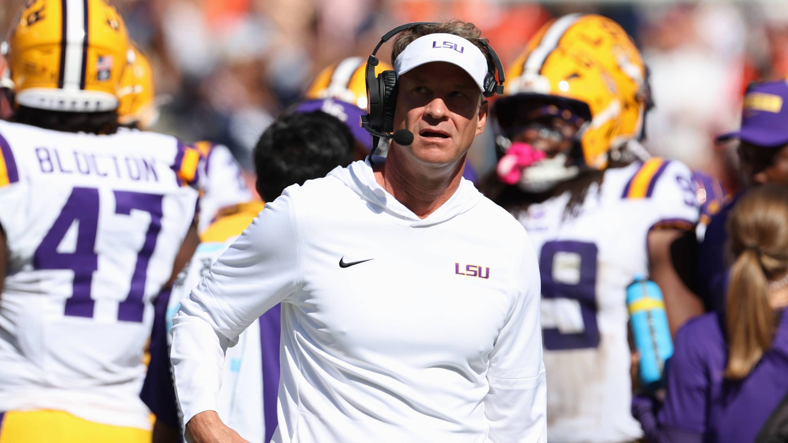 Lane Kiffin of the LSU Tigers.