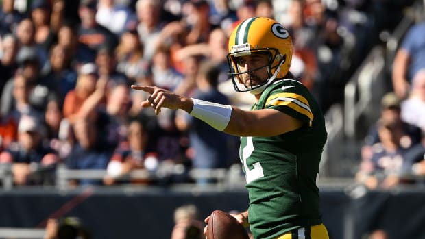 Green Bay Packers starting quarterback Aaron Rodgers on Sunday.