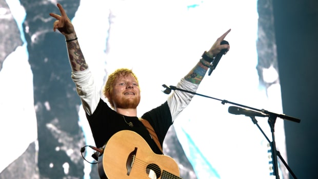 Ed Sheeran plays a concert. He'll play before the first 2021 NFL game.