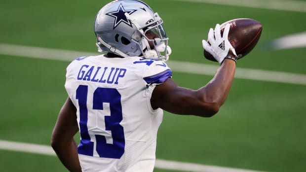 Michael Gallup on the field for the Dallas Cowboys.