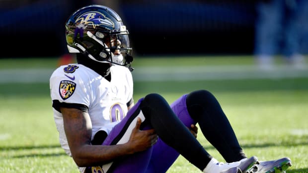 Baltimore Ravens quarterback Lamar Jackson injury.