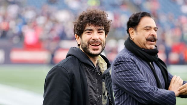 Tony Khan and Shad (Shahid) Khan NFL: JAN 02 Jaguars at Patriots