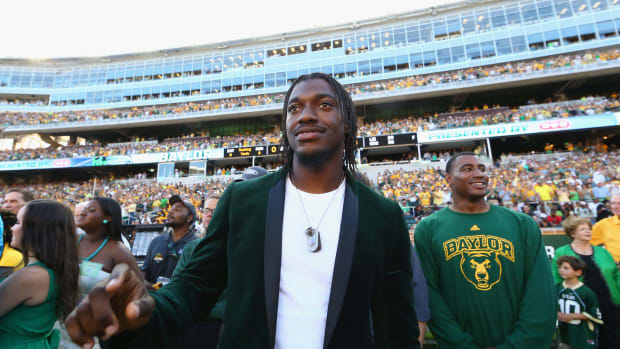 Former Baylor quarterback Robert Griffin III at a game in Waco.