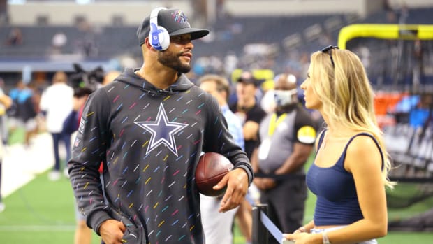 Dallas Cowboys quarterback Dak Prescott and his girlfriend.