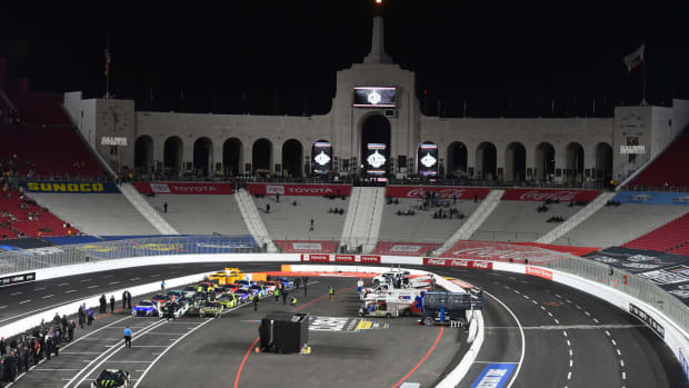 NASCAR at the Los Angeles Coliseum.