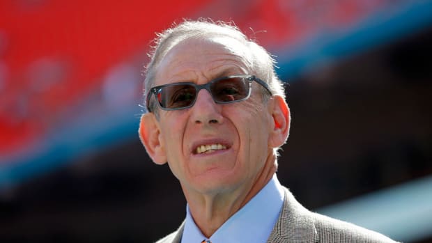 A closeup of Miami Hurricanes owner Stephen Ross.