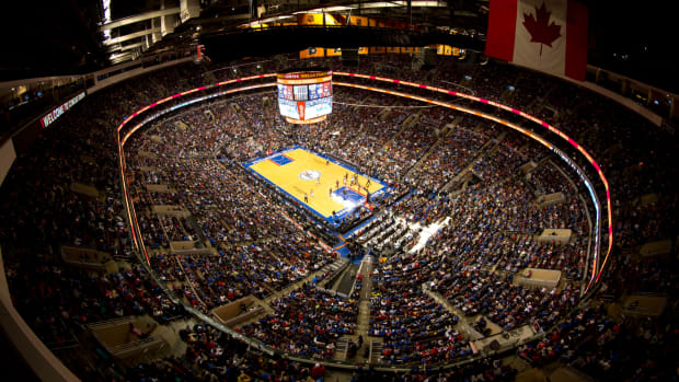 A general view of the Philadelphia 76ers arena.