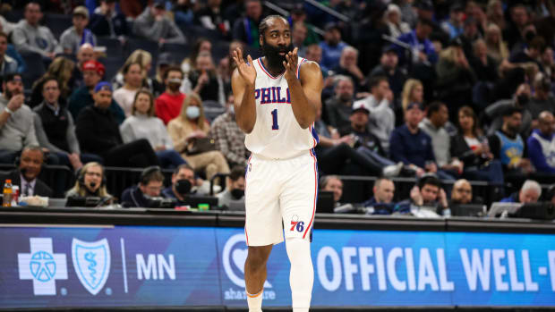 James Harden debuts with the 76ers.