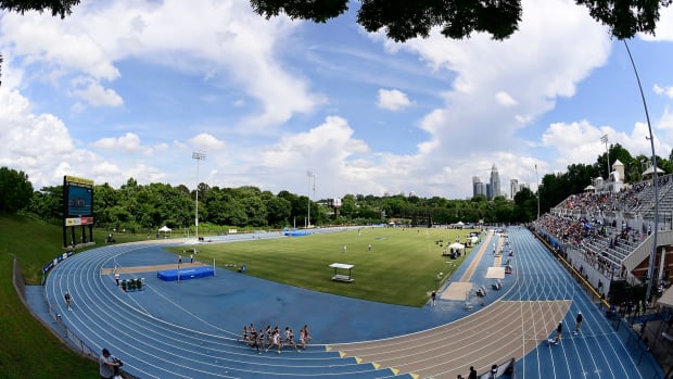 Shot of the NCAA track in 2018.