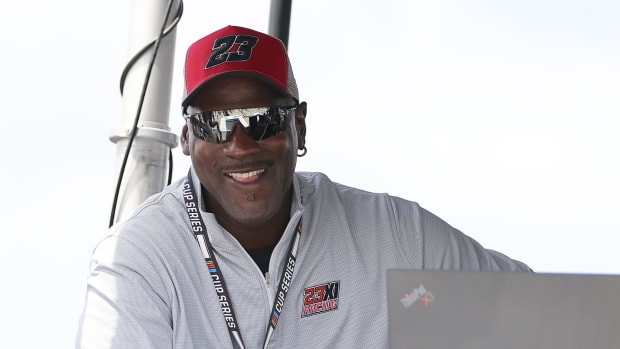 Michael Jordan at a NASCAR event.