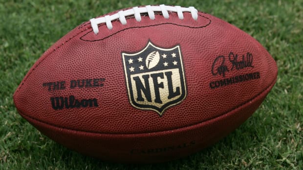 NFL logo on football