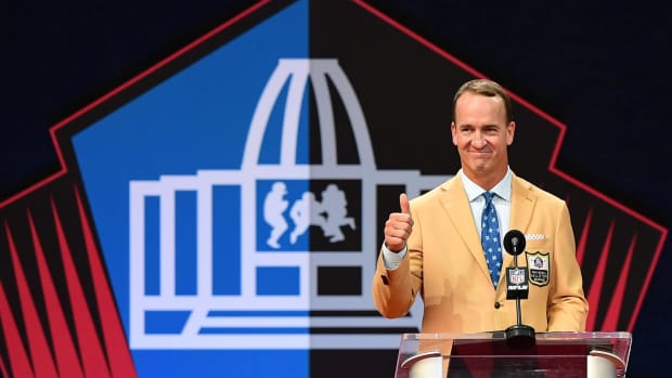 Peyton Manning inducted into the Pro Football Hall of Fame.