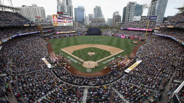 A general view of the San Diego Padres stadium.
