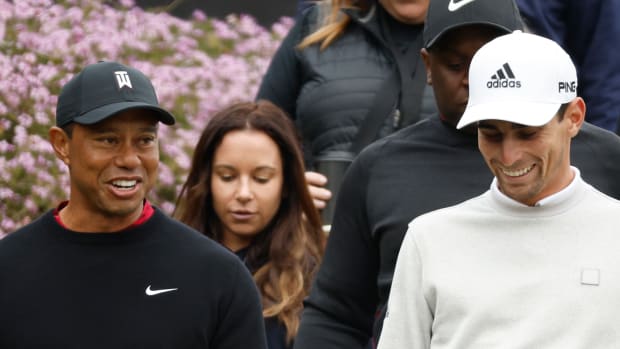 Tiger Woods and his girlfriend at the Genesis Invitational.