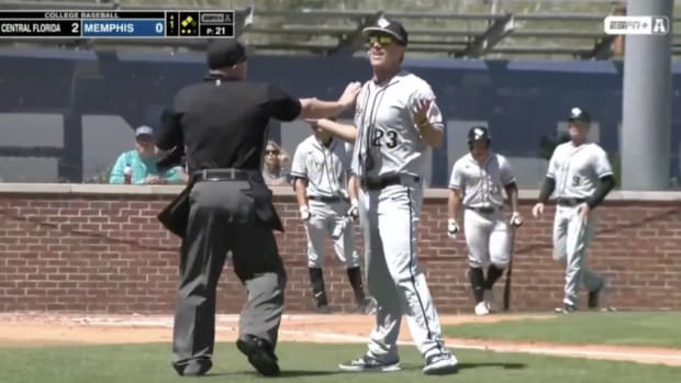 College baseball manager ejected