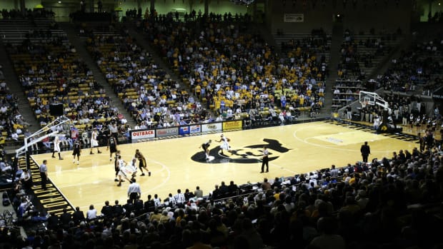 A general view of Colorado's basketball court