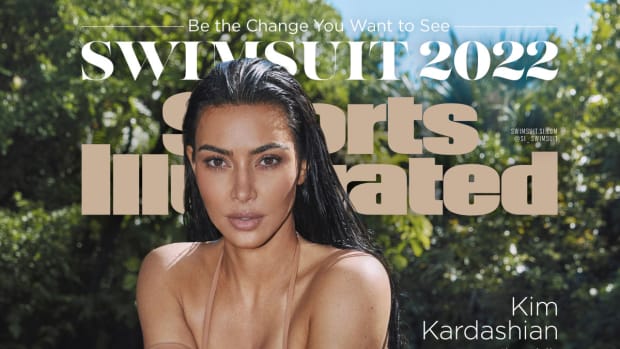Kim Kardashian on the cover of the iconic Sports Illustrated Swimsuit issue.