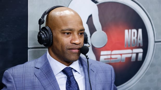 Vince Carter on the call for ESPN's NBA coverage.