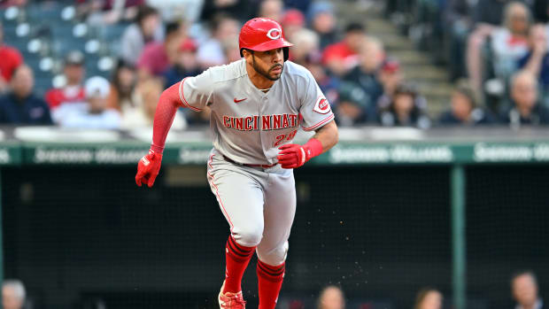 Tommy Pham in action for the Cincinnati Reds.