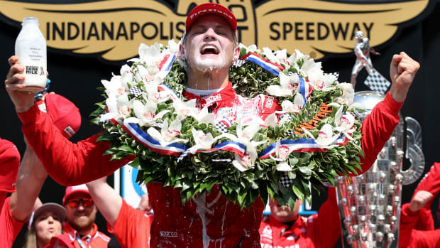 Marcus Ericsson of Sweden wins The Indianapolis 500.