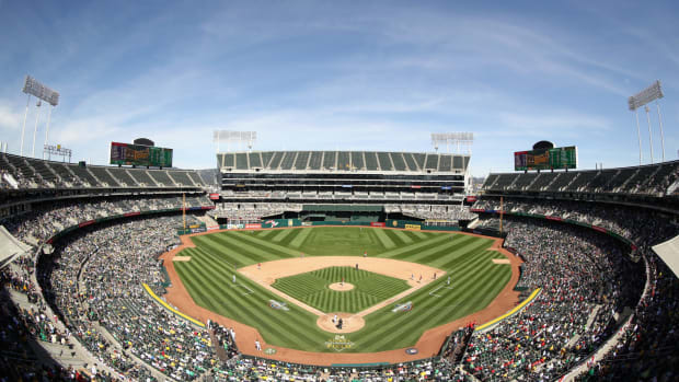 The Oakland A's baseball park.