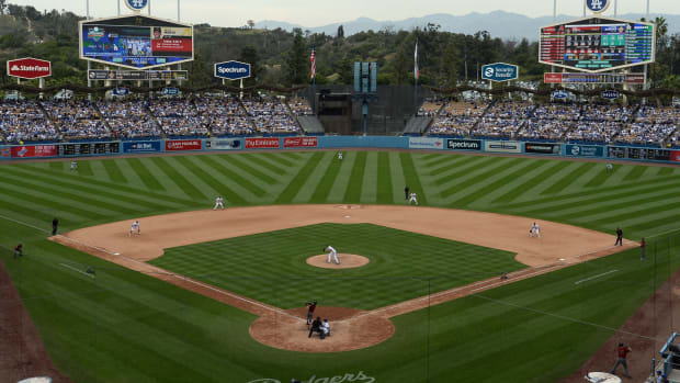 A general view of Dodger Stadium.