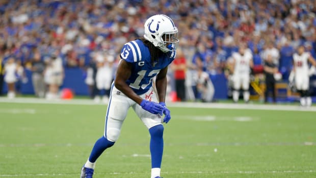 T.Y. Hilton lining up for the Indianapolis Colts.