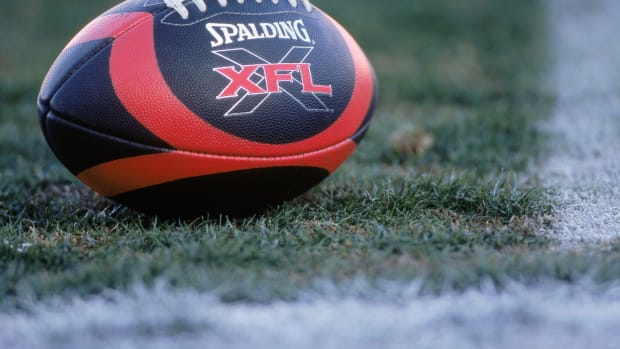 an up-close look at an xfl football