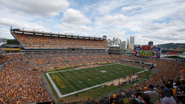 A general view of the Pittsburgh Steelers stadium.