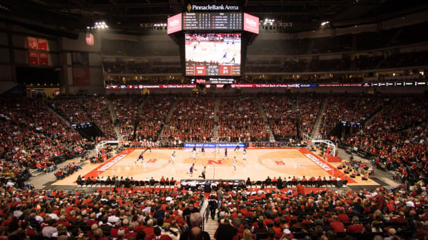 General view of Nebraska basketball's Pinnacle Bank Arena.