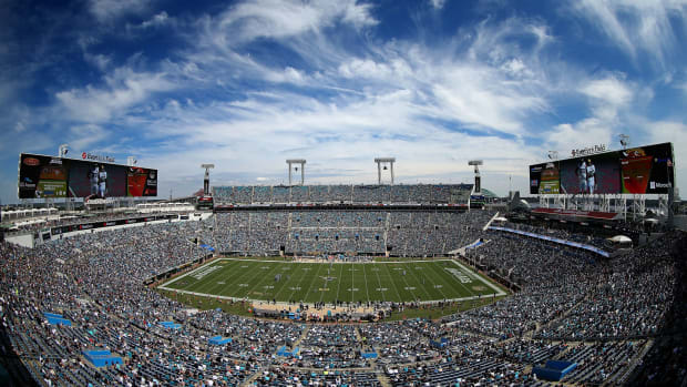 A general view of the Jacksonville Jaguars stadium.