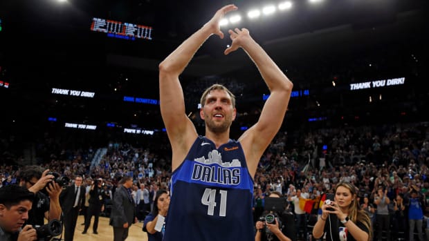 Dirk Nowitzski's last game in Dallas.