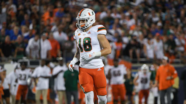 Miami wide receiver Tate Martell against Florida.