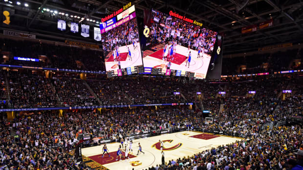 A general view of the Cleveland Cavaliers arena.