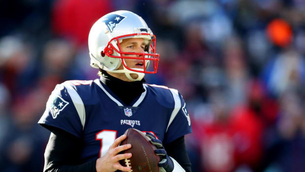 tom brady during the afc playoff game against the chargers