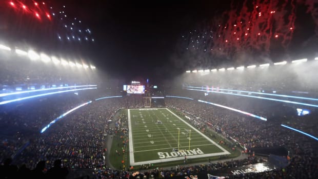 A general view of Gillette Stadium during a Patriots game.