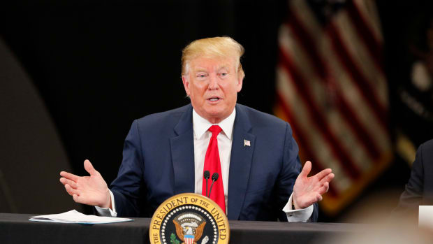 president trump speaks at an event