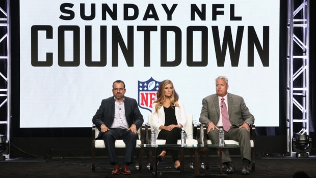 ESPN's Sunday NFL Countdown crew onstage.