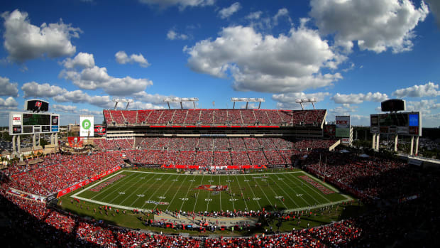 A general view of the Tampa Bay Buccaneers stadium.