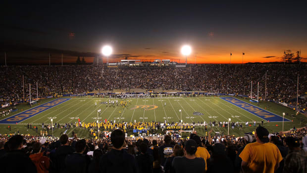 A general view of Cal's football field.