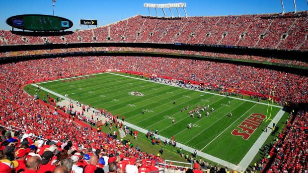 A general view of the kansas city chiefs stadium.
