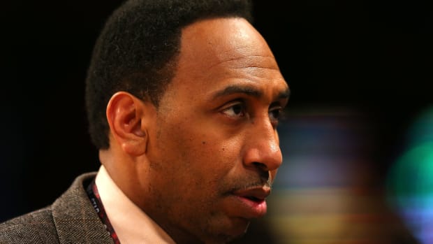Closeup of ESPN's Stephen A. Smith of First Take.