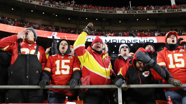 Kansas City Chiefs fans during a game.